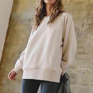 Women's free people a cut above crew tofu size XS